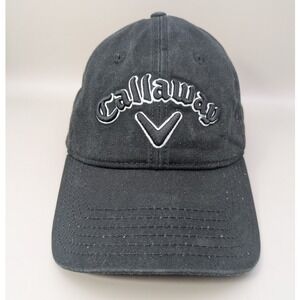 Callaway Raised‎ Letter Embroidered Black 100% Cotton Adjustable Golf Hat